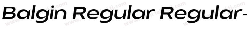 Balgin Regular Regular字体转换